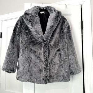 Women’s Topshop grey fur coat size US 4